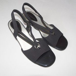 Naturalizer Black Minimalist Slingback Sandals 8.5